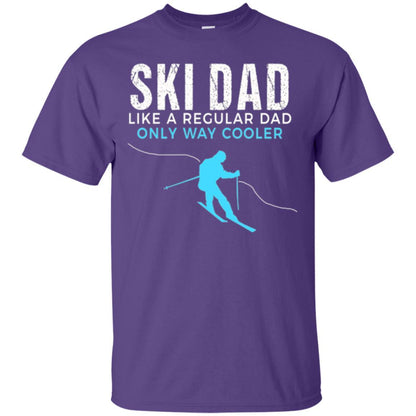 Skier T-shirt Ski Dad Like A Regular Dad Only Way Cooler Purple