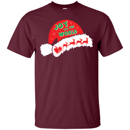 Christmas T-shirt Joy To The World Maroon