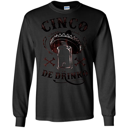 Badass Cinco De Drinko T-shirt Funny Cinco De Mayo Black