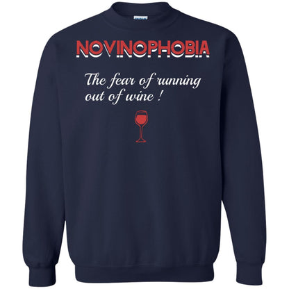 Novinophobia The Fear Of Running Out Of Wine Shirt Navy