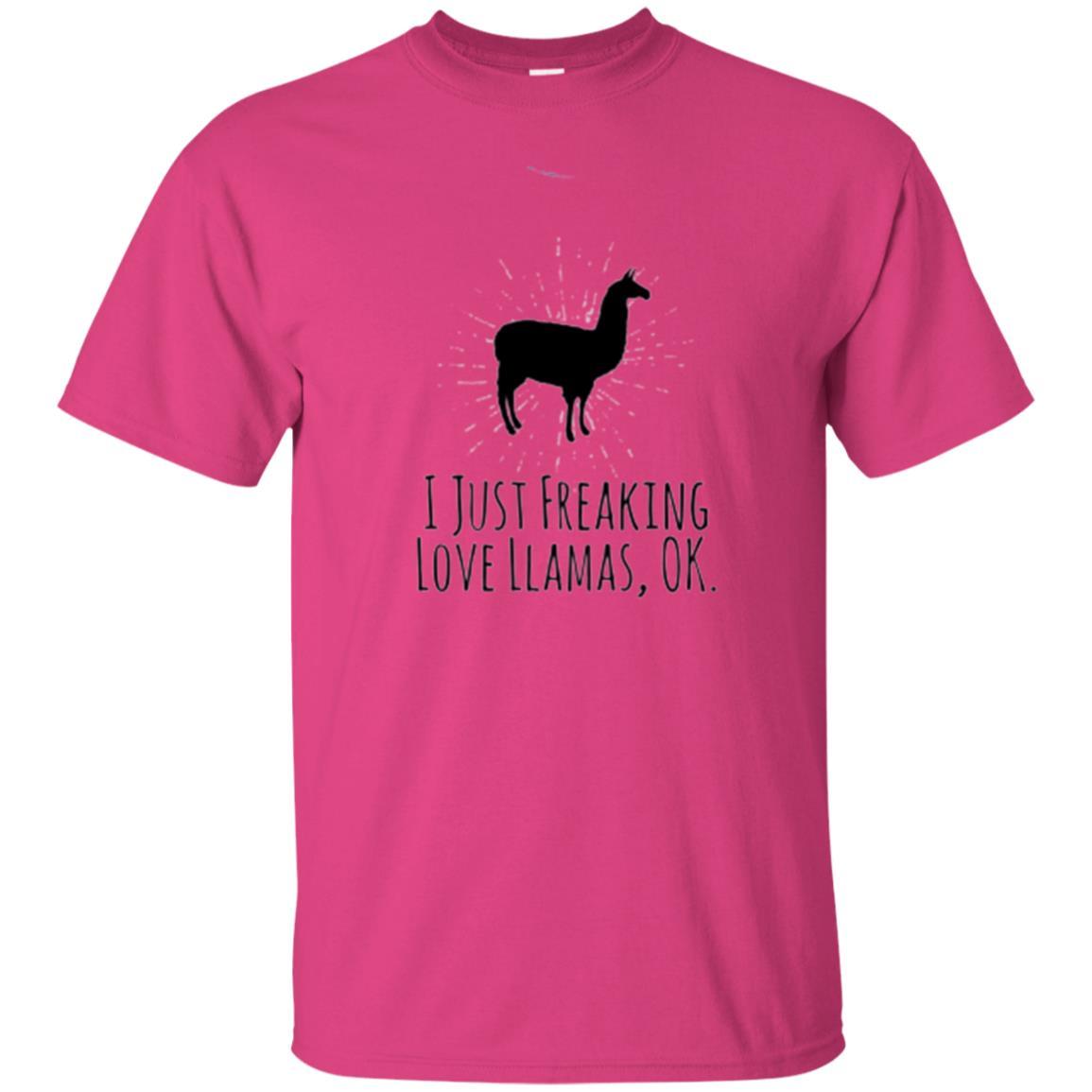 Llama Lover T-shirt I Just Freaking Love Llamas Ok Heliconia