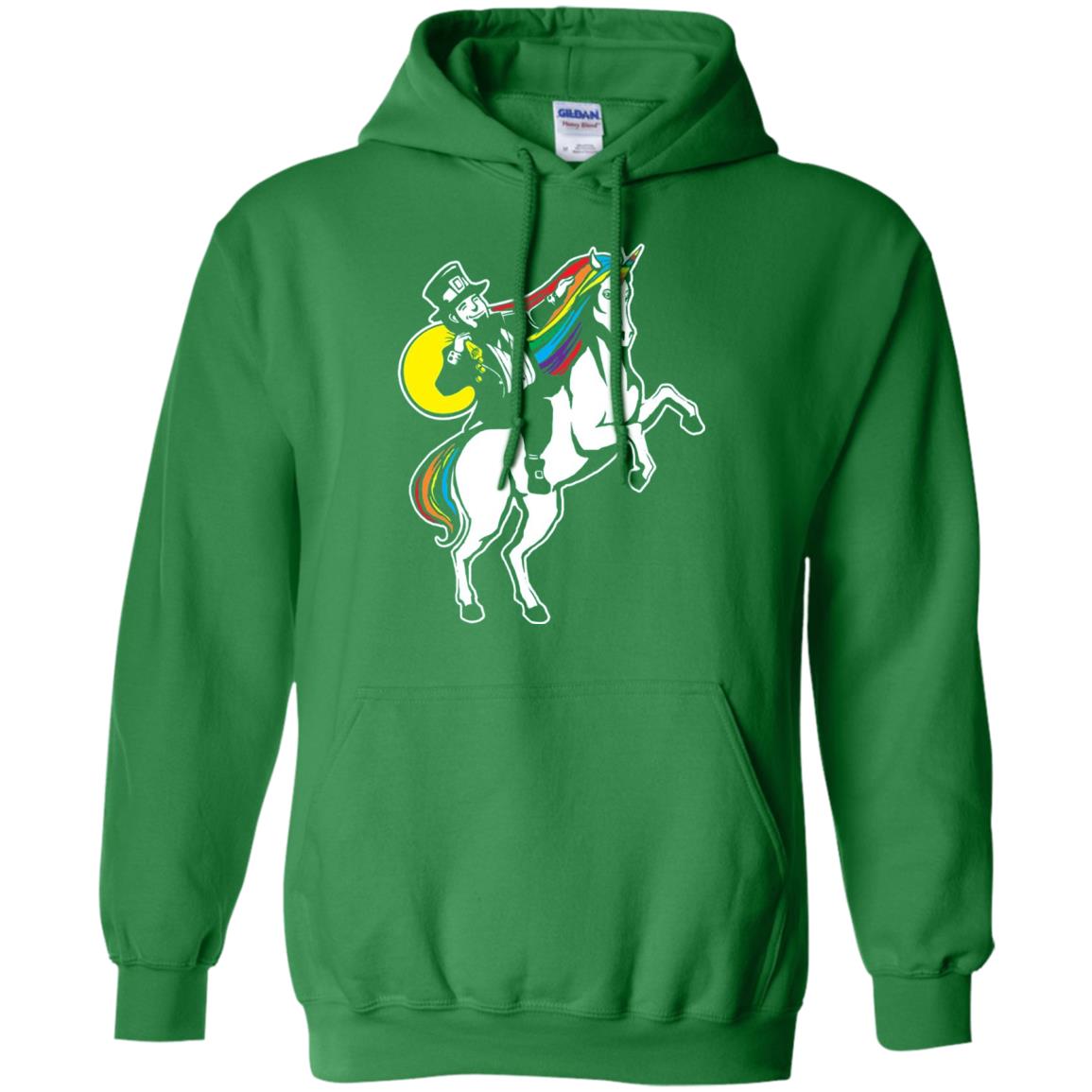 St Patrick Day Lepricorn Leprechaun Riding Unicorn T-shirt Irish Green