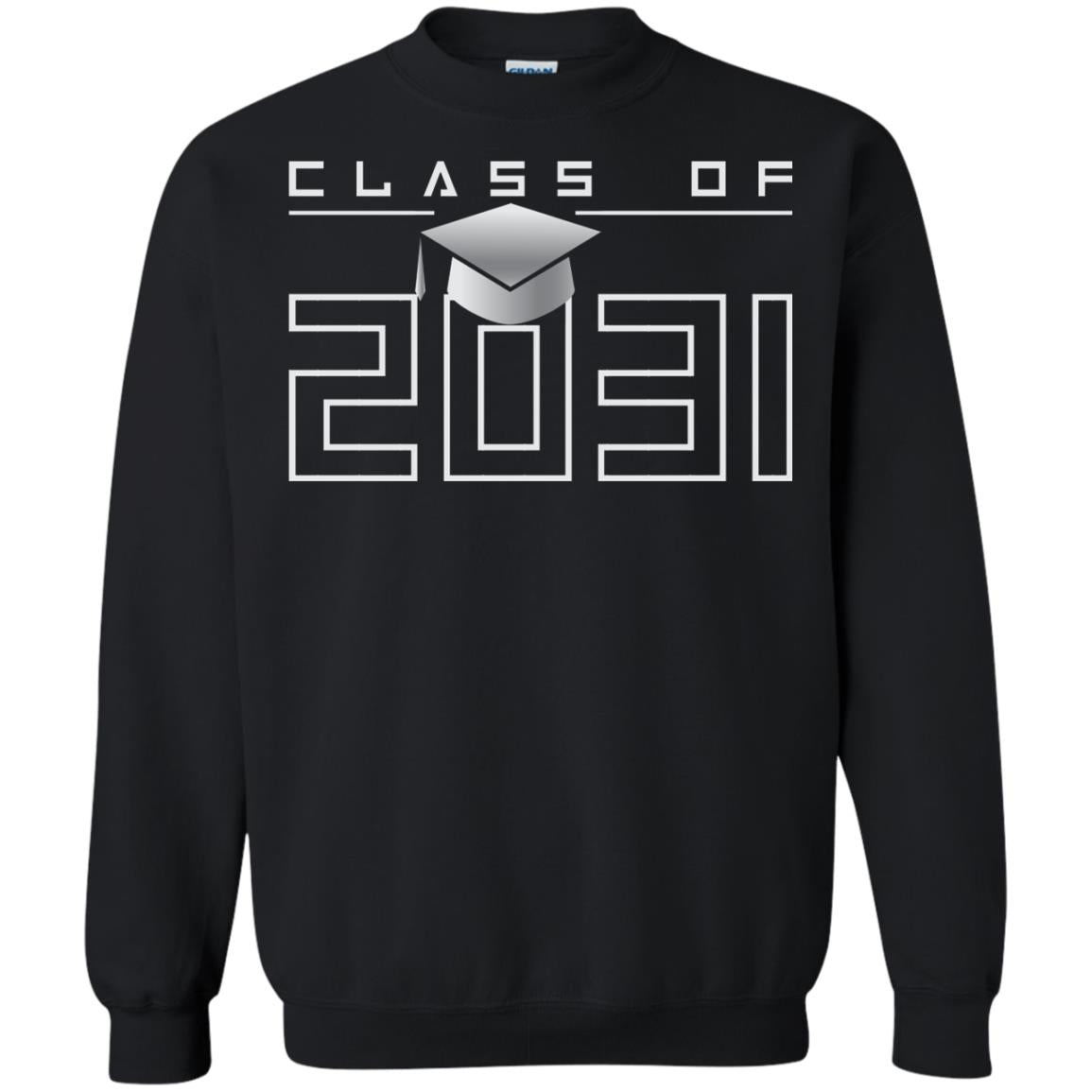 Class Of 2031 Kindergarten First Day Of School Graduate In 2031 Shirt Black