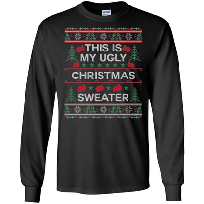 Christmas T-shirt This Is My Ugly Christmas Sweater Black