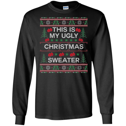 Christmas T-shirt This Is My Ugly Christmas Sweater Black