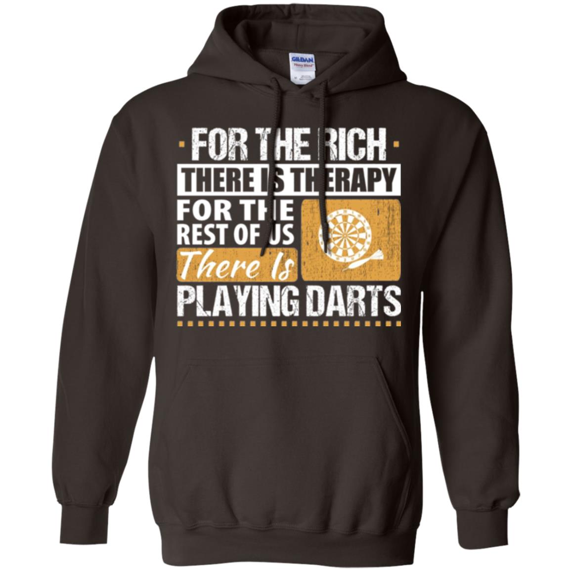 Dart Game T-shirt For The Rich There Is Therapy Playing Darts Dark Chocolate