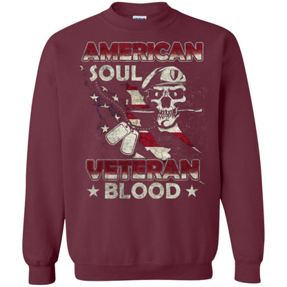 American Soul Veteran Blood Shirt Maroon