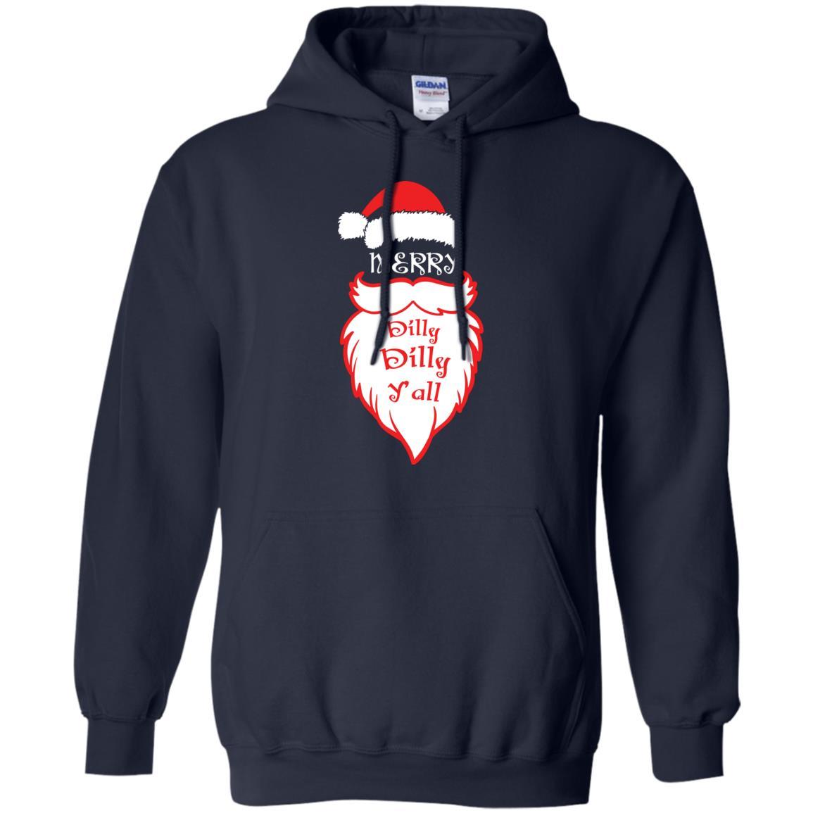 Christmas T-shirt Merry Dilly Dilly Y'all Navy