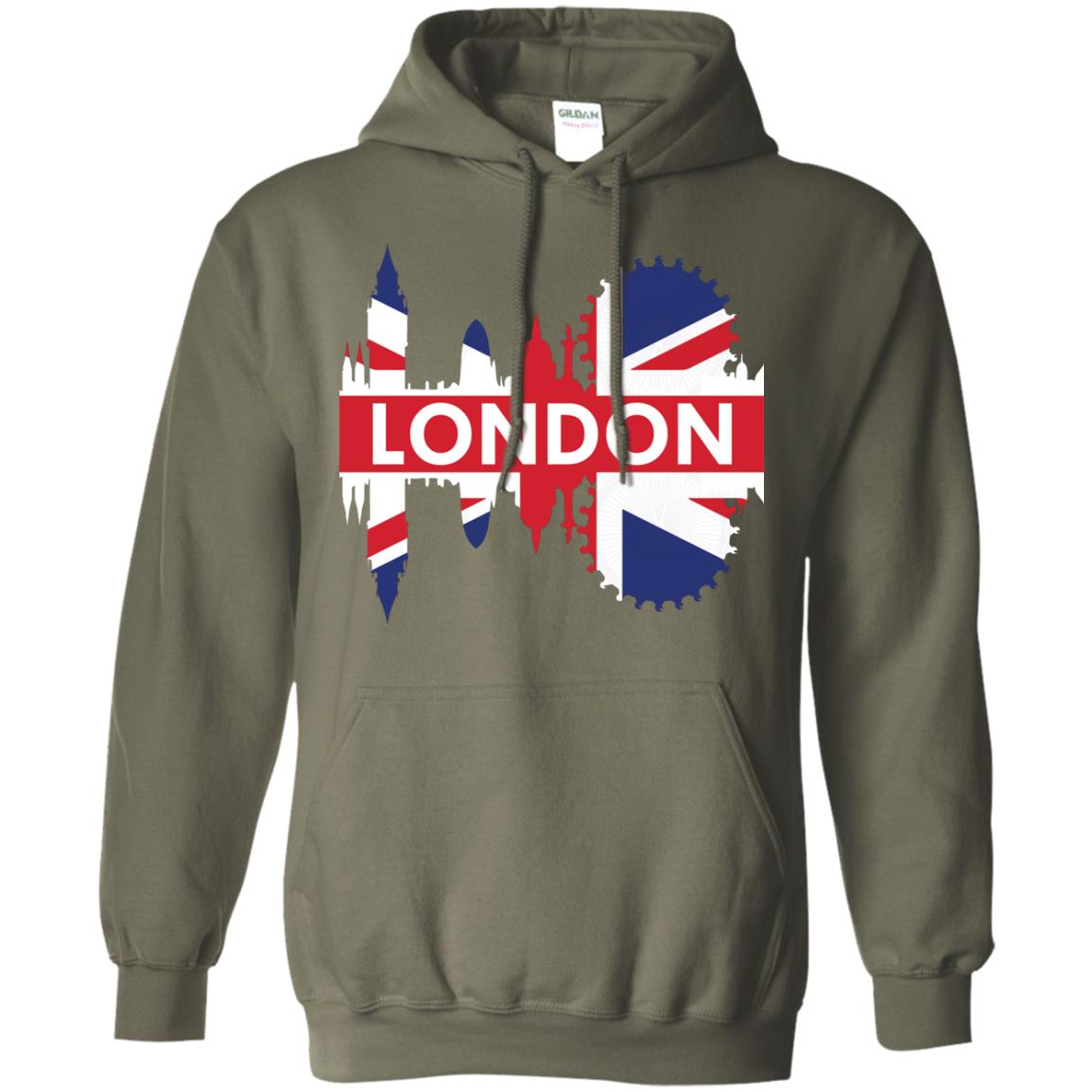 Flag Of United Kingdom London Gift Shirt For Britain Military Green