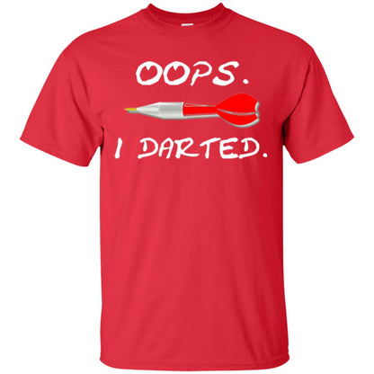 I Darted T Shirt - Dart Shirts Funny Oops T-shirt Red