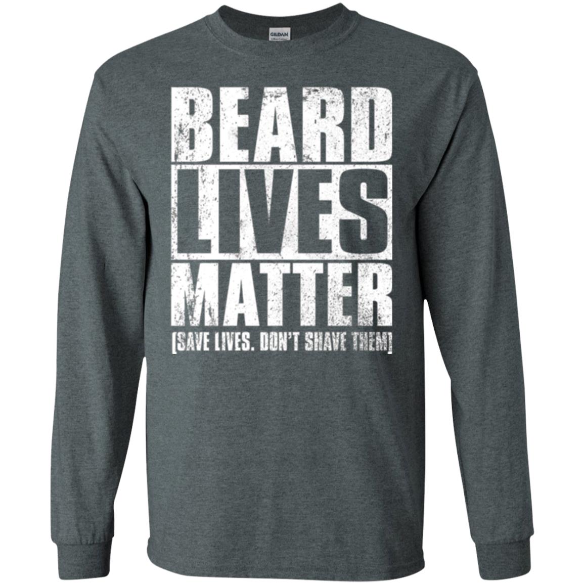 Beared Men T-shirt Beared Lives Matter Dark Heather