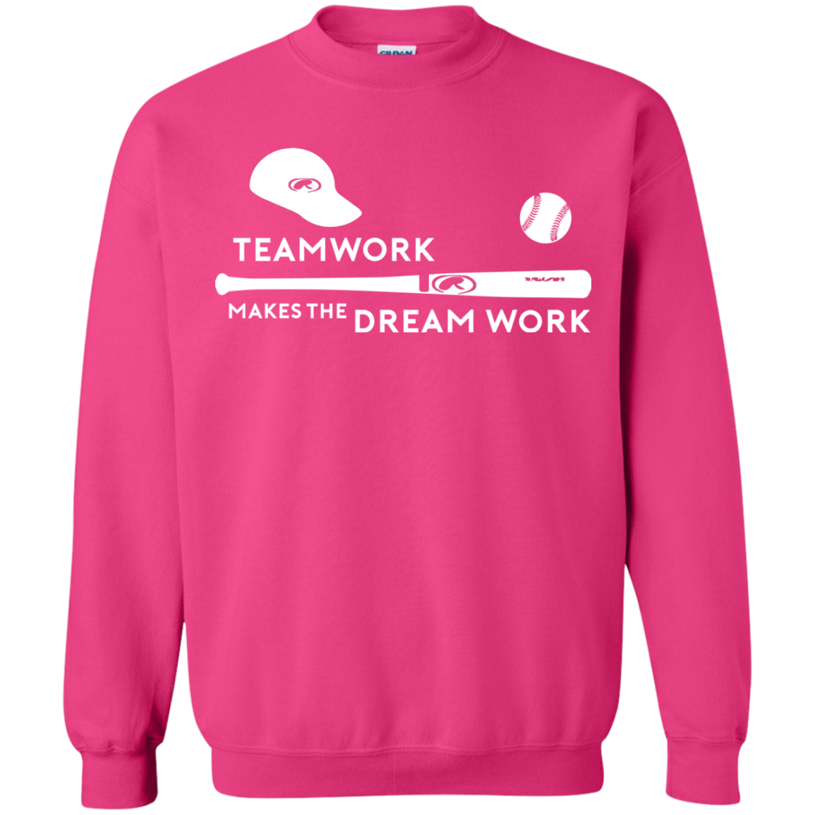 Baseball T-shirt Teamwork Makes The Dream Work Heliconia