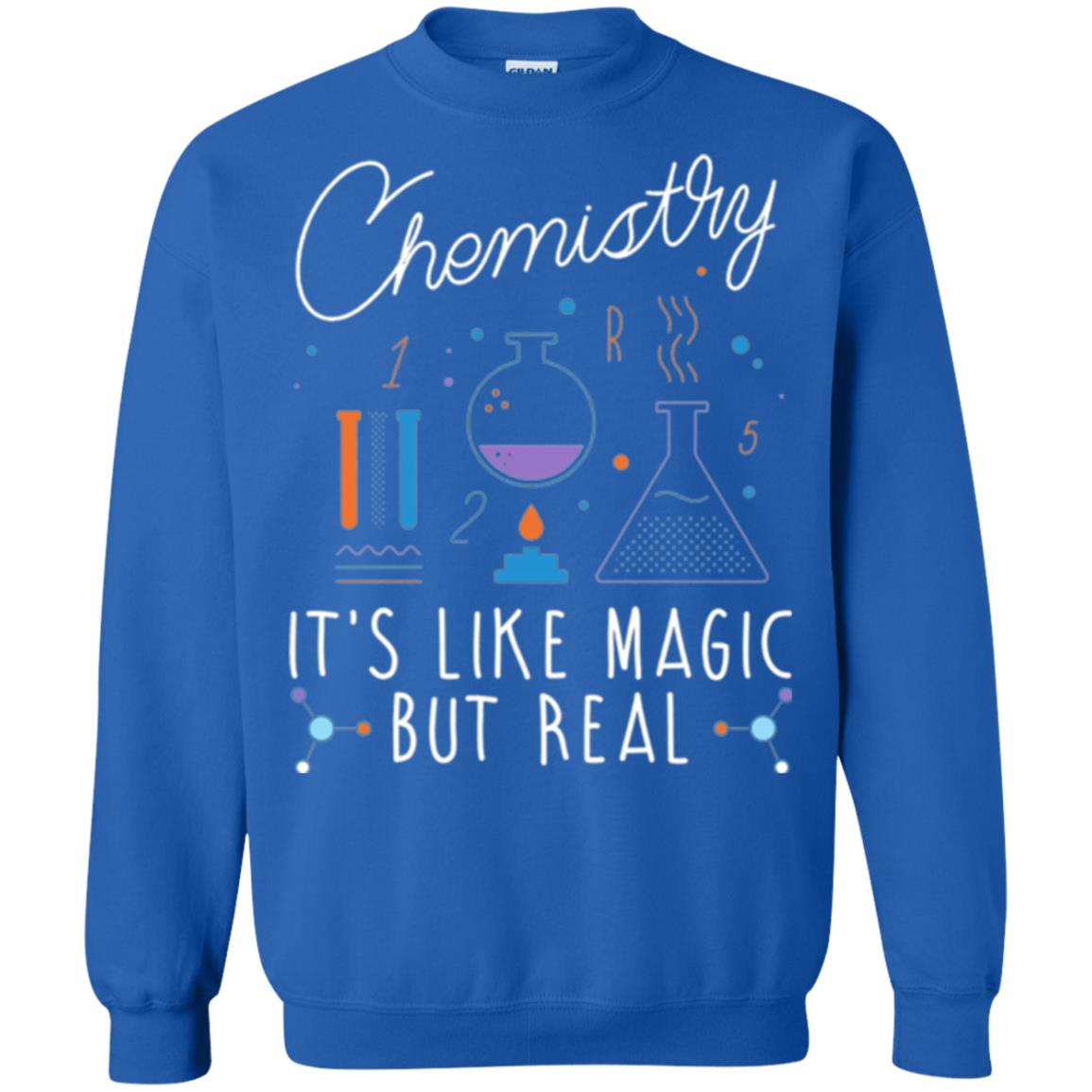 Chemistry T-shirt It_s Like Magic But Real Royal