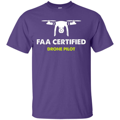 Faa Certified Drone Pilot T-shirt Purple
