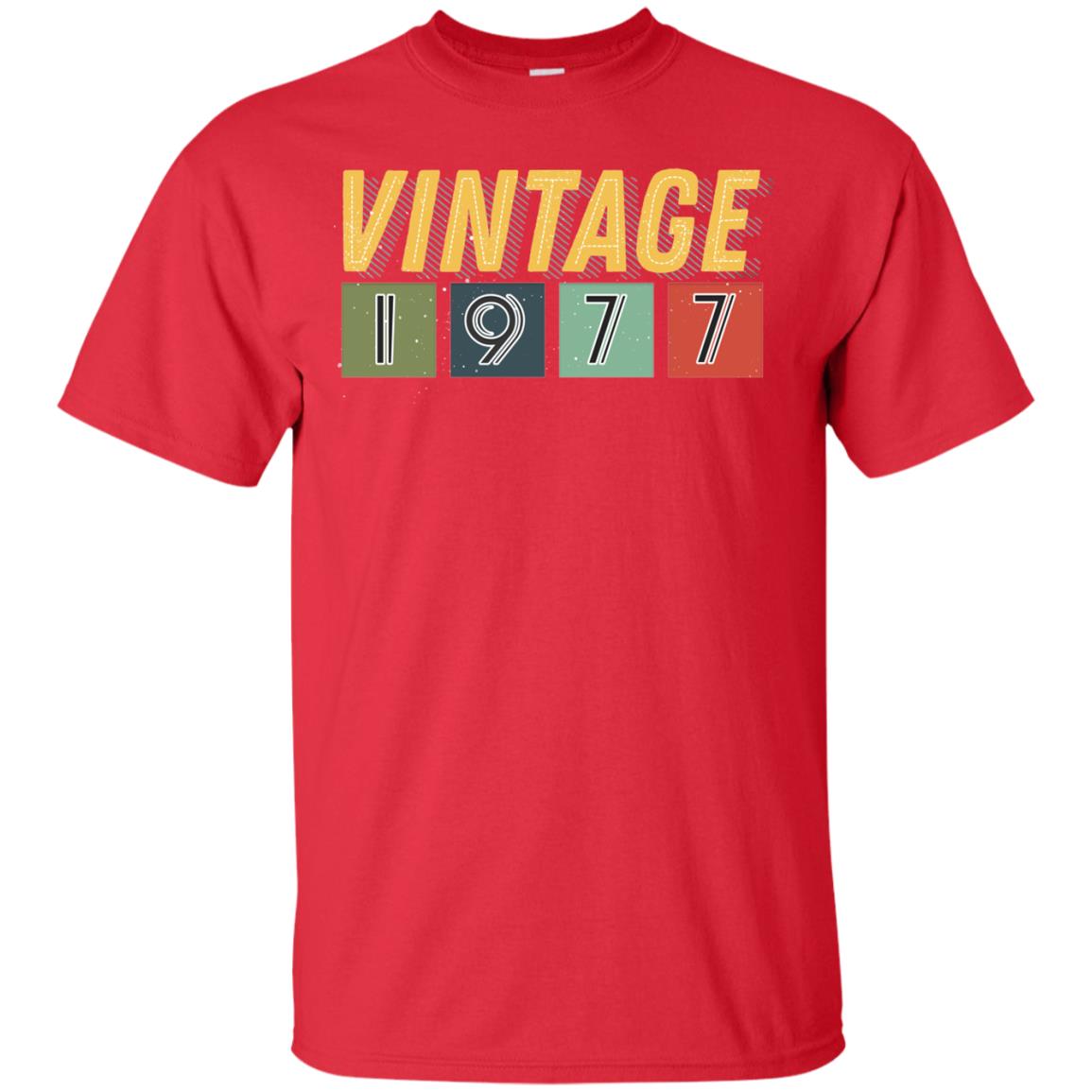 Vintage 1977 41th Birthday Gift Shirt For Mens Or Womens Red