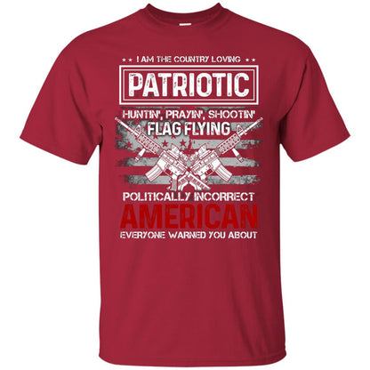 Politically Incorrect American Everyone Warned You About Military Shirt Cardinal