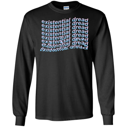 Existential Dread Waves Melting Distortion Aesthetic T-shirt Black