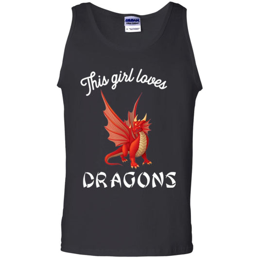 Dragon Lover T-shirt This Girl Loves Dragonst-shirt Black