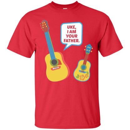 Ukulele Lovers T-shirt Uke I Am Your Father Red