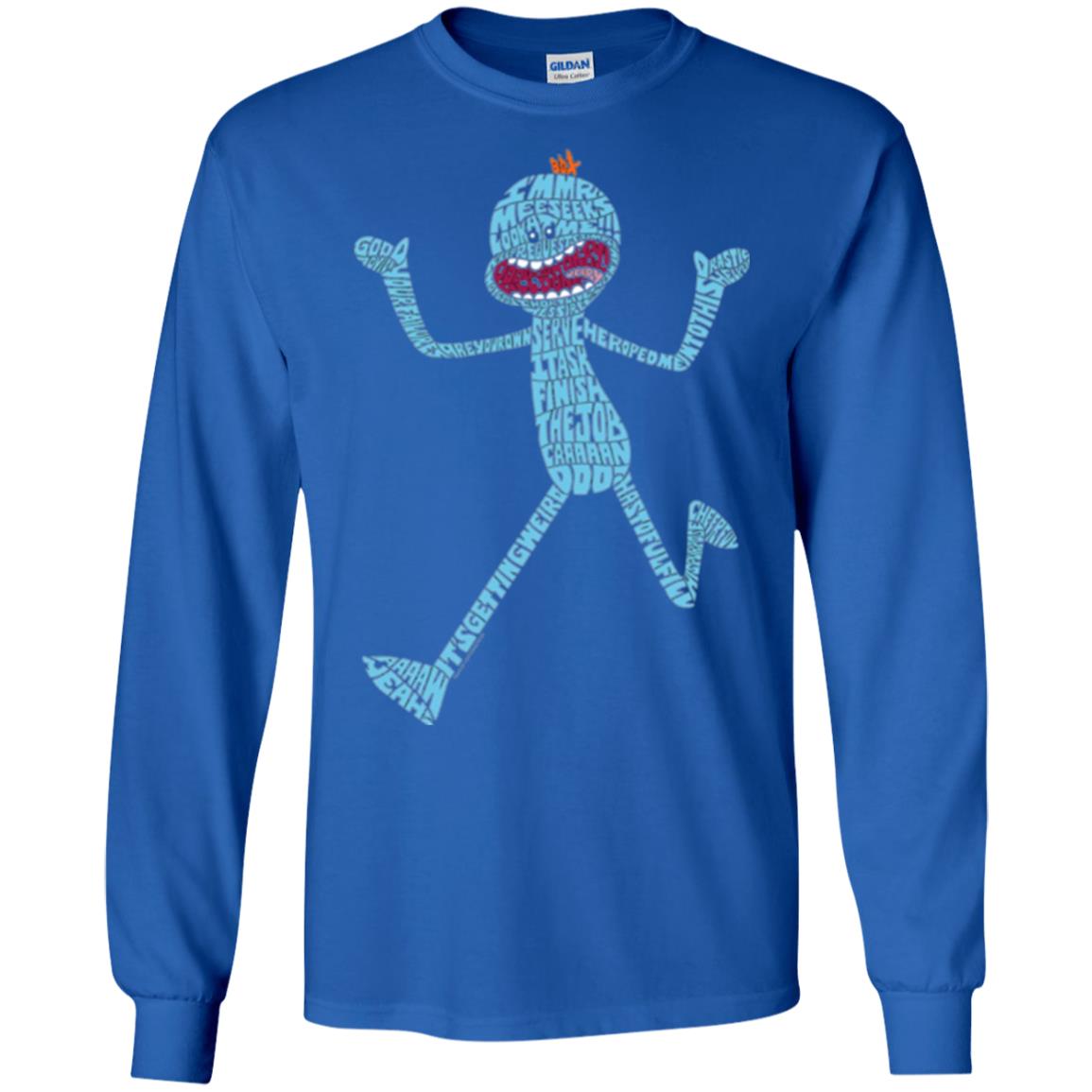 Cartoon T-shirt It_s Mr. Meeseeks Typography Royal