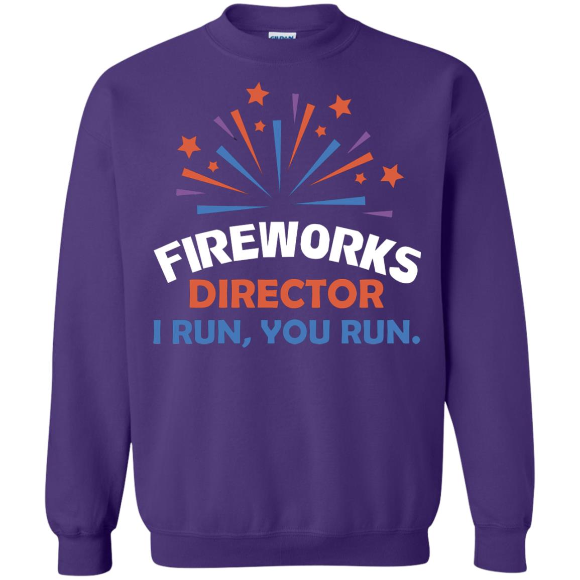 Fireworks Director I Run You Run Shirt Purple