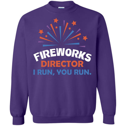 Fireworks Director I Run You Run Shirt Purple