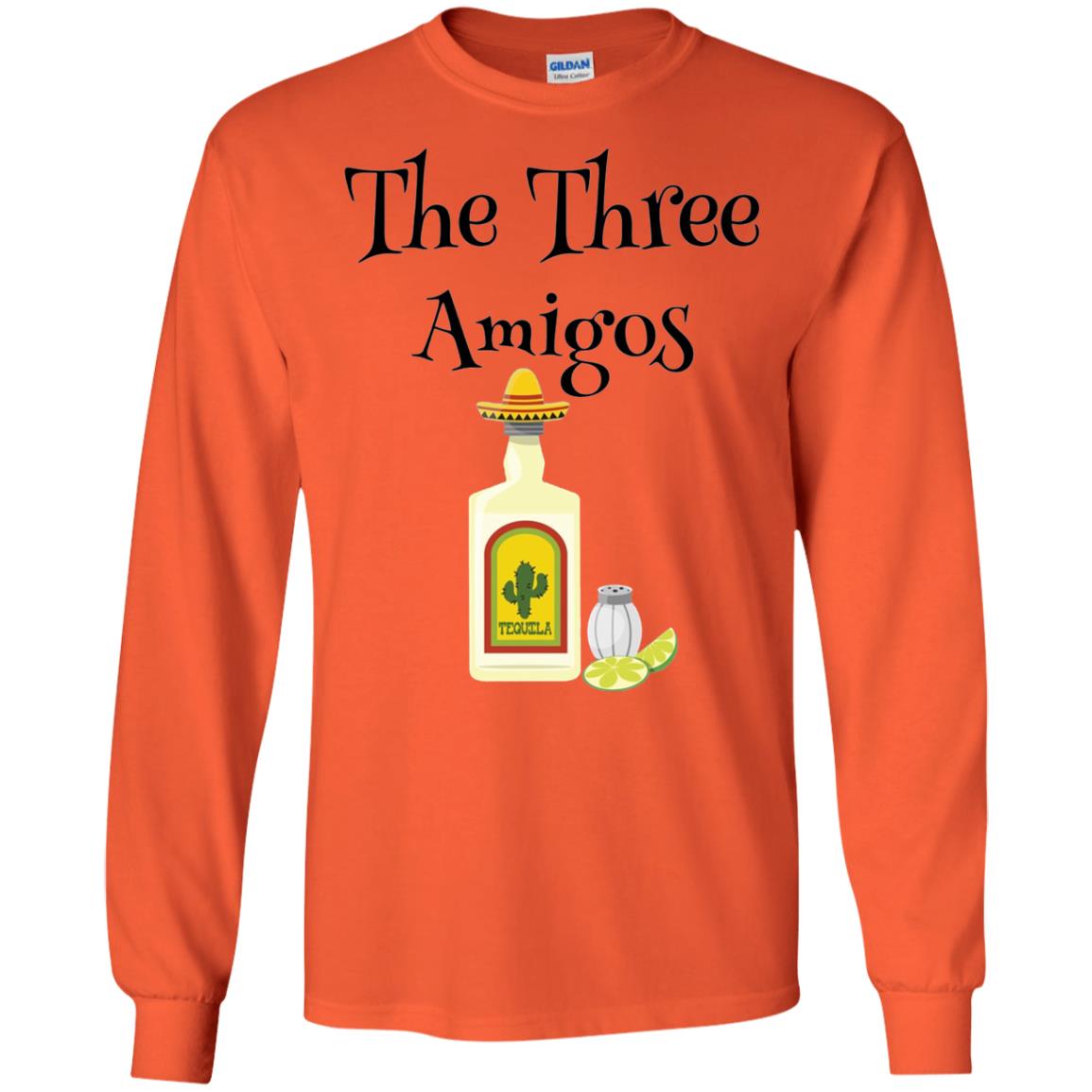 Cooking Lovers T-shirt The Three Amigos Tequila Salt Lime Orange