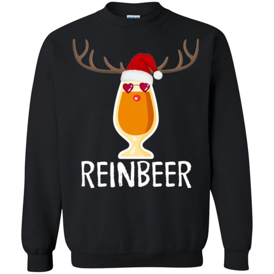 Beer Lover T-shirt Reinbeer Mery Christmas Black