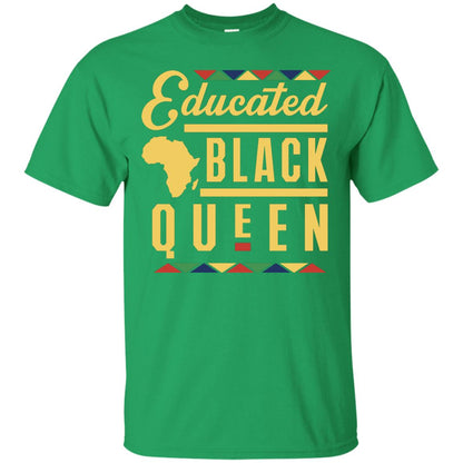 African American T-shirt Educated Black Queen Irish Green