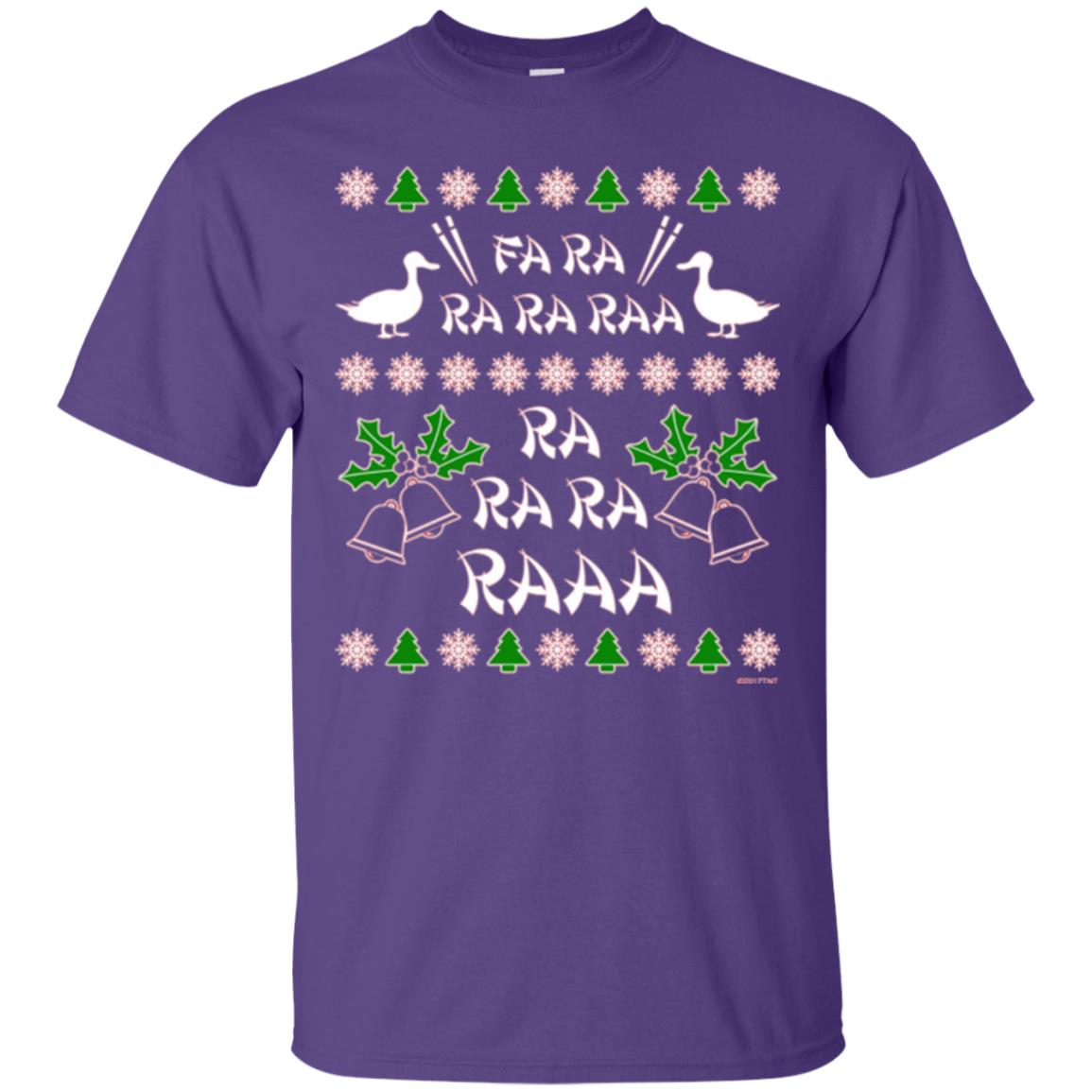Christmas T-shirt Fa Ra Ra Chinese Duck Dinner Purple