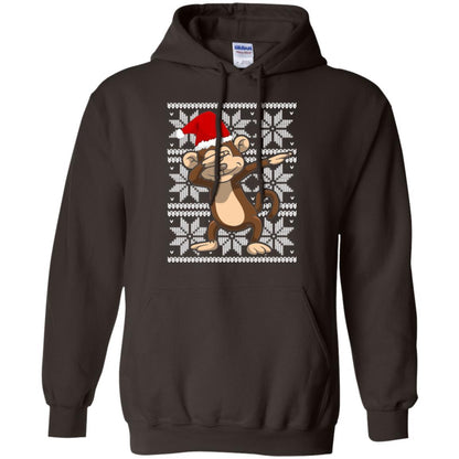 Christmas T-shirt Dabbing Monkey Dark Chocolate