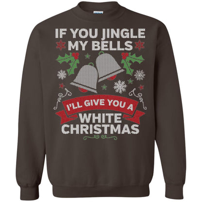 Christmas T-shirt If You Jingle My Bells Dark Chocolate