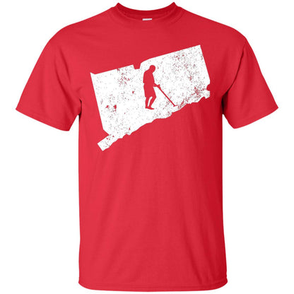 Connecticut Metal Detector Shirt Geocaching Swag Red