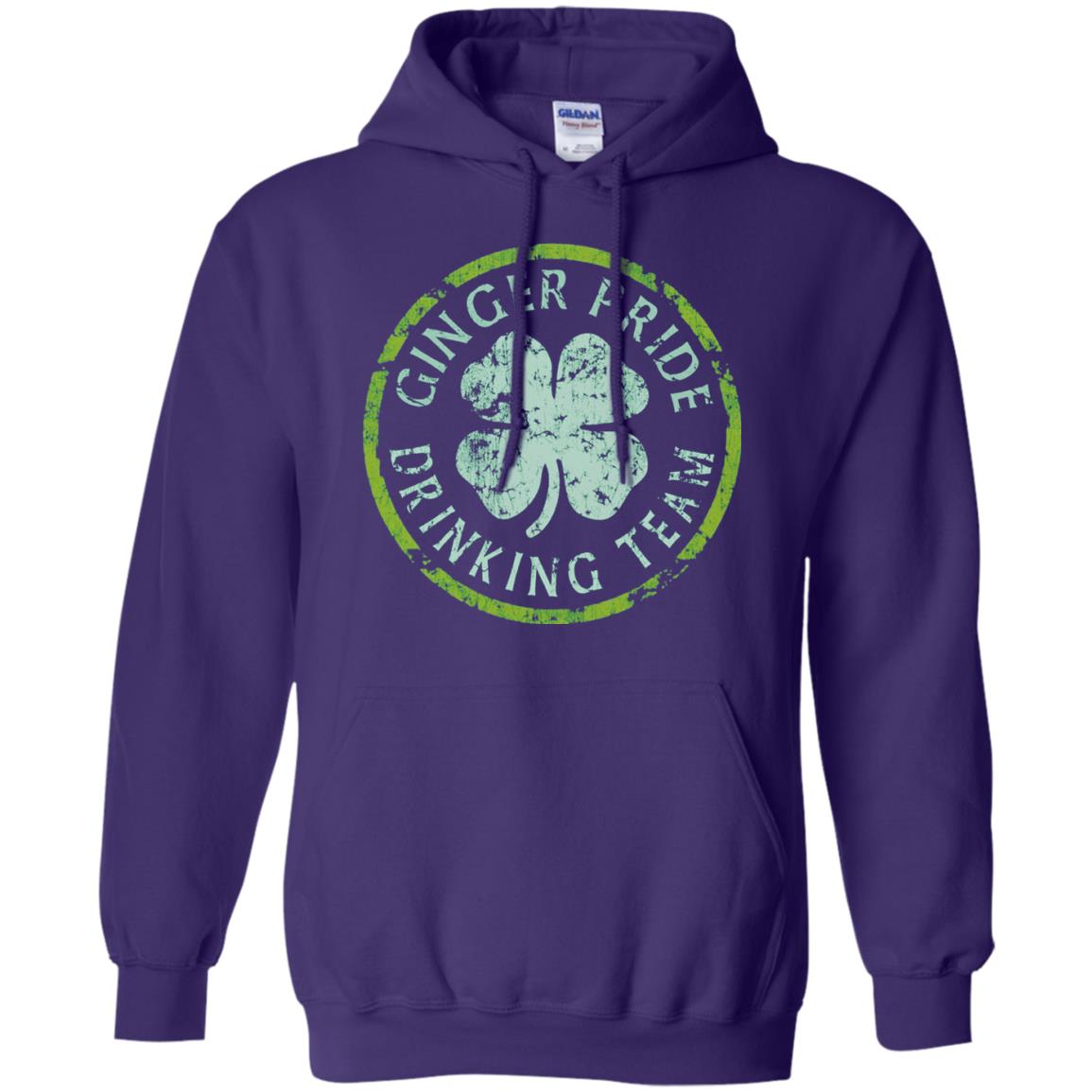 Funny Ginger Pride Drinking Team Irish T-shirt Purple