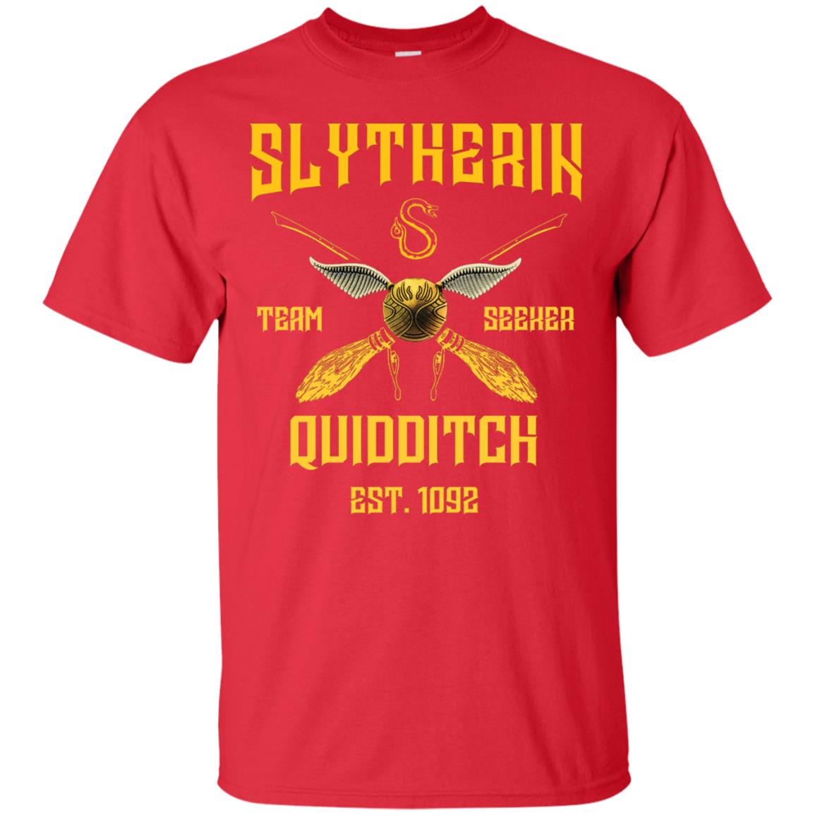 Slytherin Quiddith Team Seeker Est 1092 Harry Potter Shirt Red