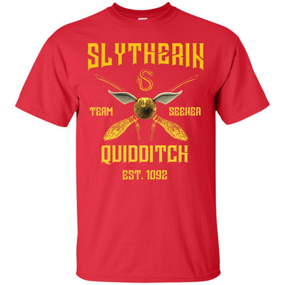 Slytherin Quiddith Team Seeker Est 1092 Harry Potter Shirt Red