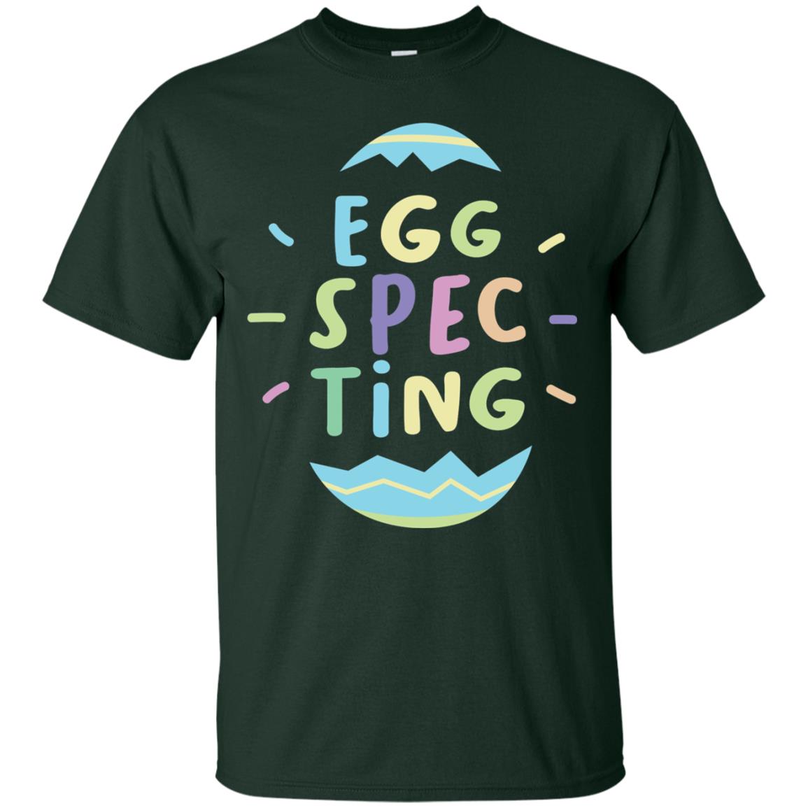 Eggspecting Funny Pregnancy Pregnant Easter Shirt Forest
