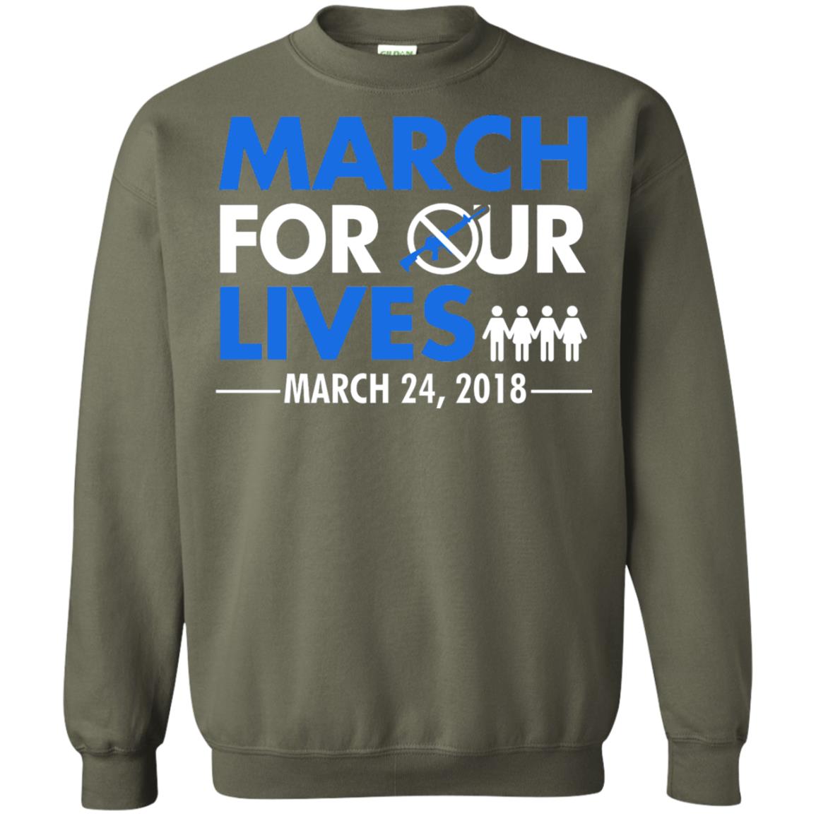 March For Our Lives March 24 2018 Gun Control T-shirt Military Green