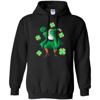 Funny Dabbing Leprechaun St. Patricks Day T-shirt Black
