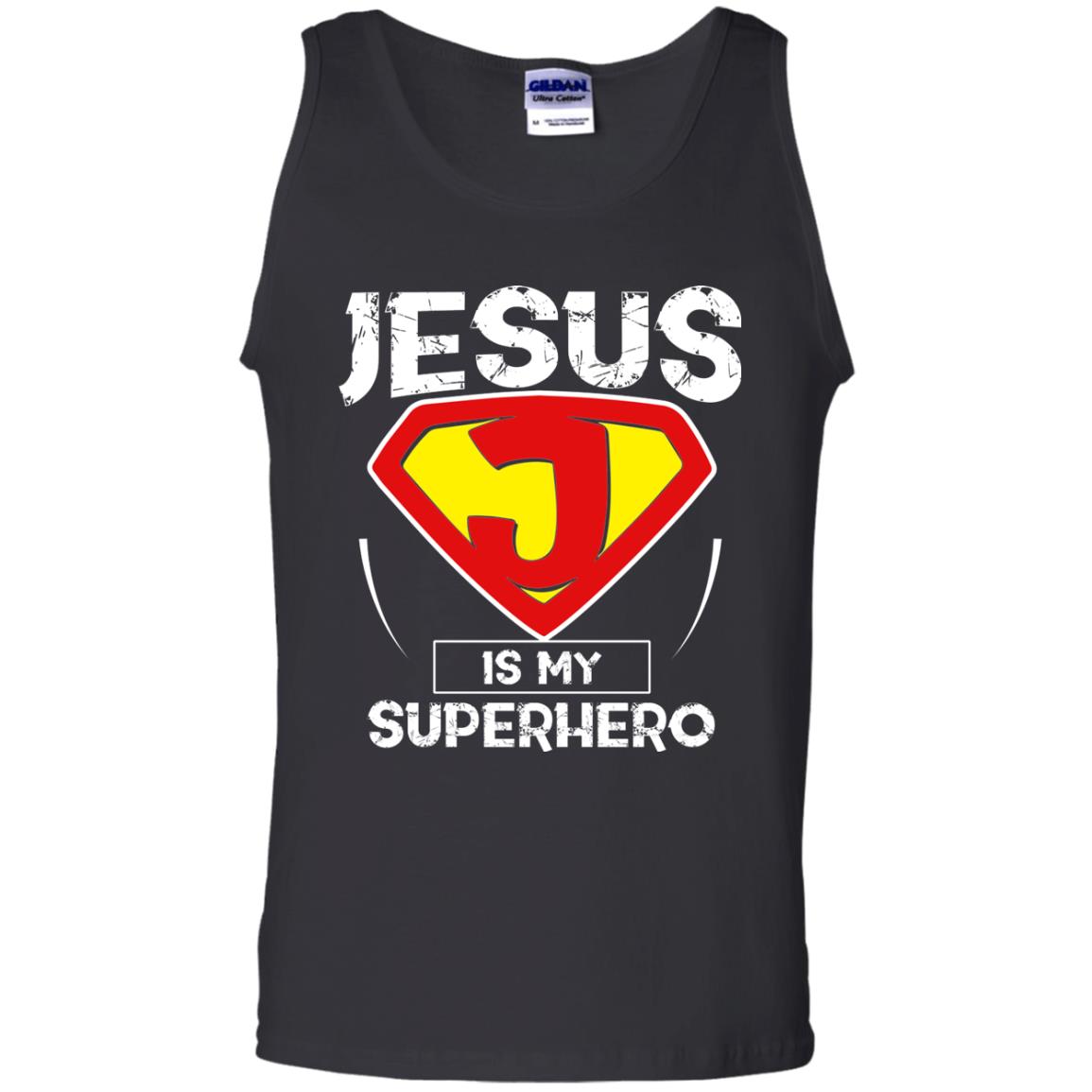 Jesus Is My Superhero Christian Movie Fan T-shirt Black