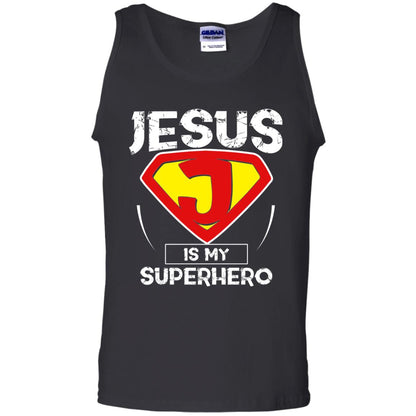 Jesus Is My Superhero Christian Movie Fan T-shirt Black
