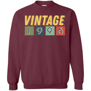 Vintage 1996 22th Birthday Gift Shirt For Mens Or WomensG180 Gildan Crewneck Pullover Sweatshirt 8 oz.