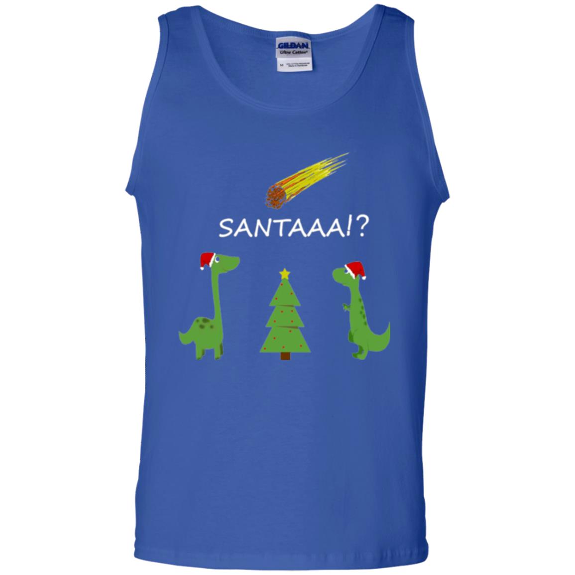 Christmas T-shirt Funny Dinosaus Santaaa Royal