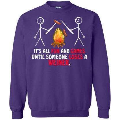 Camper T-shirt It's All Fun And Games Purple