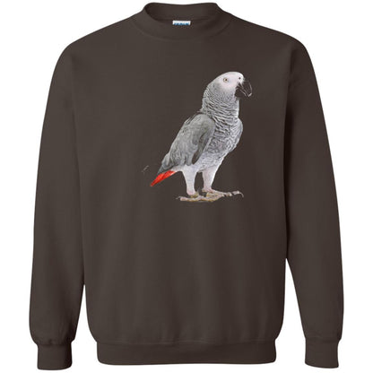 Funny African Grey Parrot Bird T-shirt Dark Chocolate