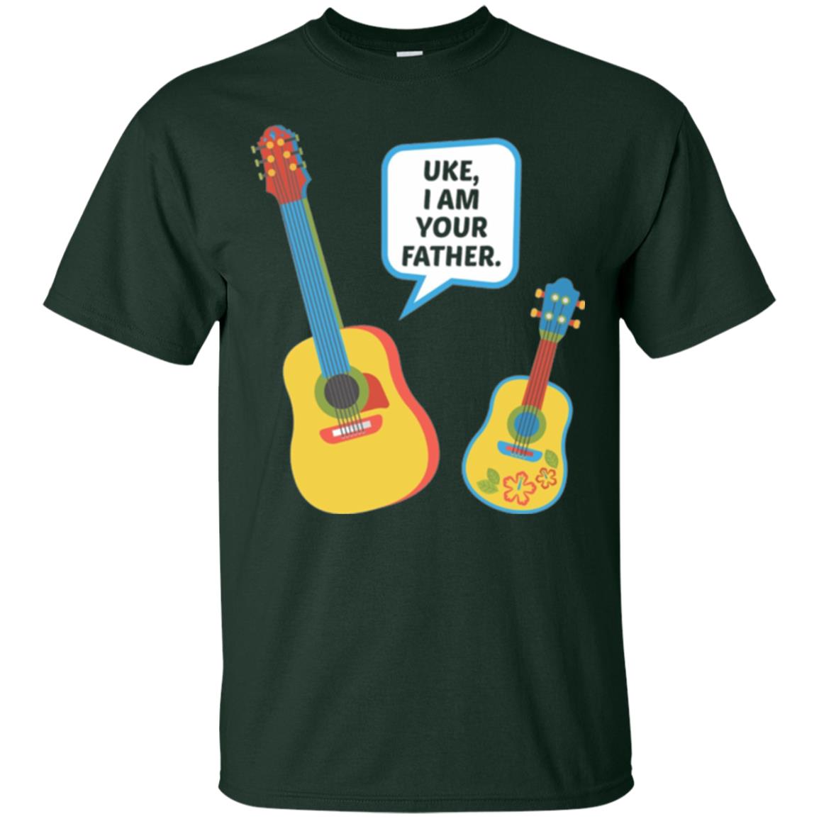 Ukulele Lovers T-shirt Uke I Am Your Father Forest Green