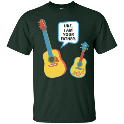 Ukulele Lovers T-shirt Uke I Am Your Father Forest Green