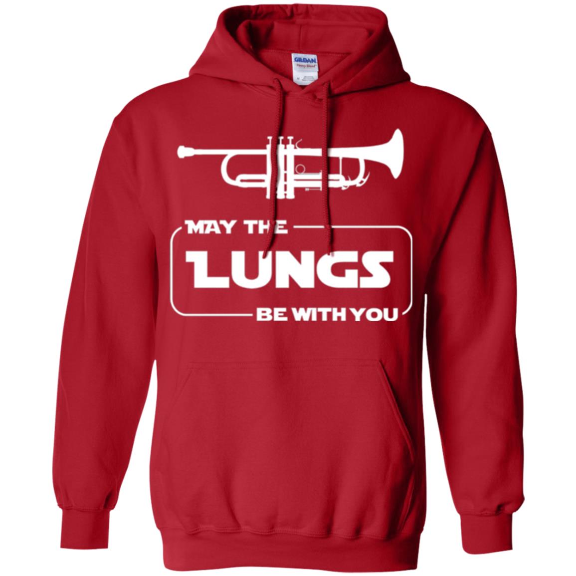 Funny Trumpet Player T-shirt May The Lungs Be With You Red