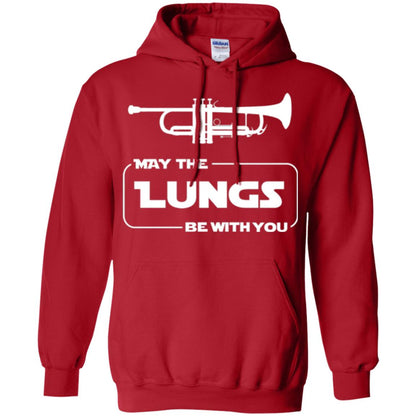 Funny Trumpet Player T-shirt May The Lungs Be With You Red