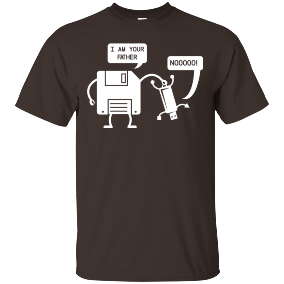 Usb Floppy Disk T-shirt I Am Your Father Dark Chocolate